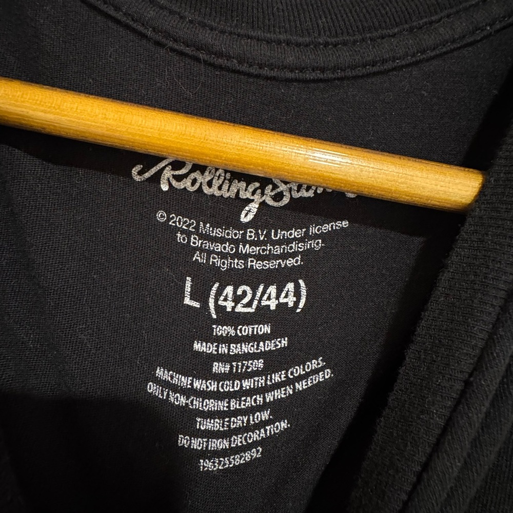 THE ROLLING STONES Men’s Black Cotton Tee - Picture 6 of 6